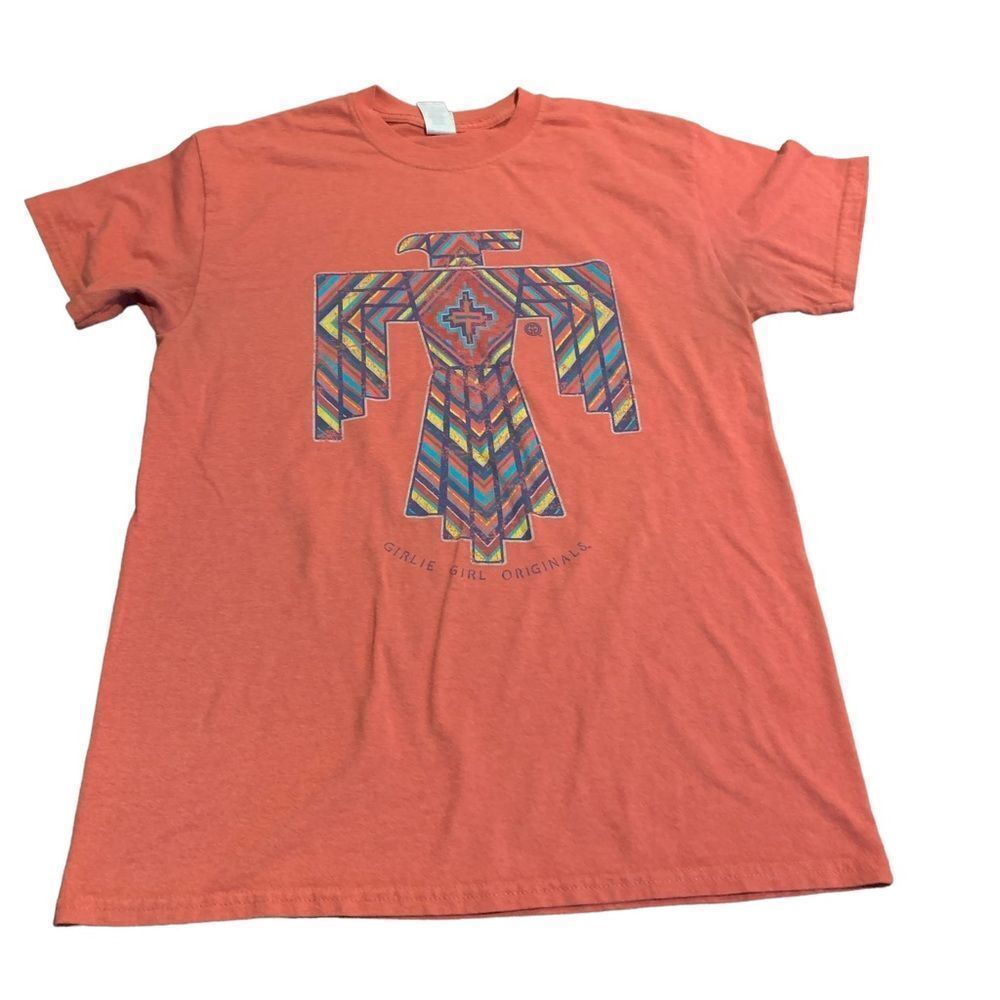 Girlie Girl Originals Women’s Graphic T-Shirt Thunderbird Rainbow Size Medium